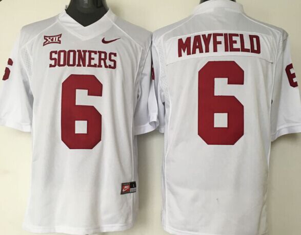 NCAA Youth Oklahoma Sooners White 6 jerseys